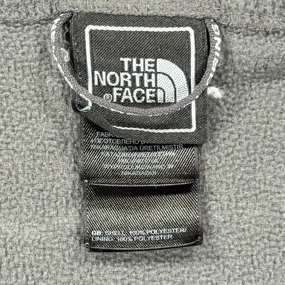 The‎ North Face Fleece Jacket Mens L Gray Full Zip Pockets Stand Collar
